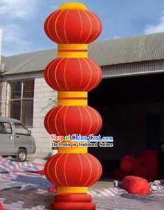 315 Inch Large Inflatable Four Lanterns Colume Set