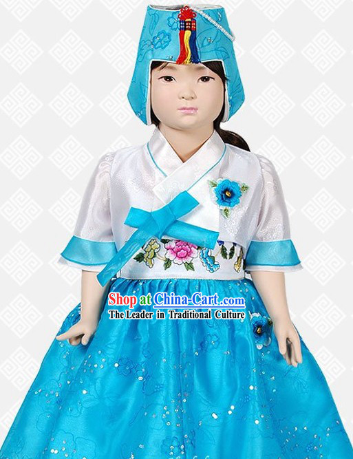 Traditional Korean Birthday Hanbok Set for Girls