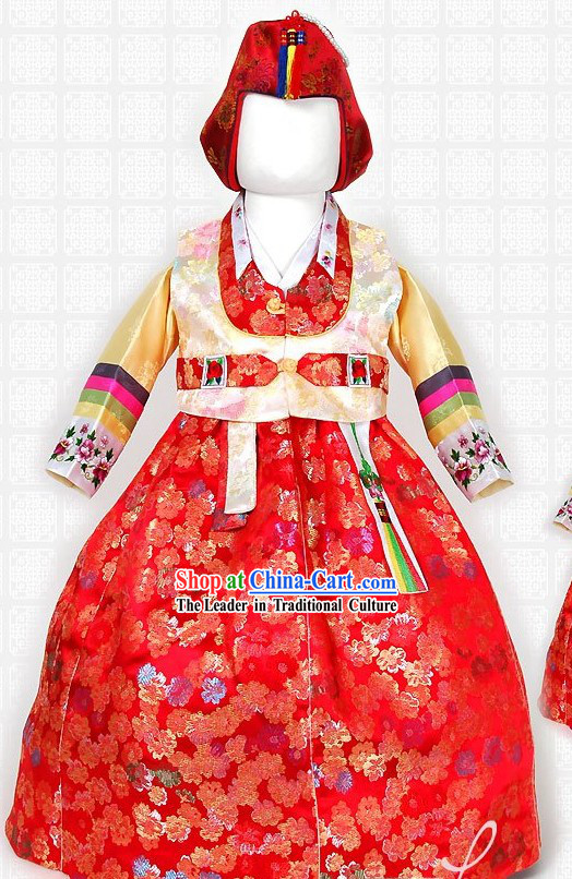 Happy New Year Korean Baby Girl Hanbok Complete Set