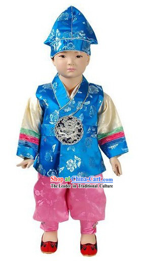 Happy New Year Korean Baby Boy Hanbok Complete Set