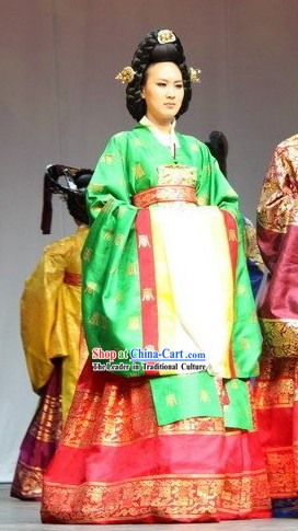 Ancient Korean Palace Hanbok Clothes Complete Set for Women