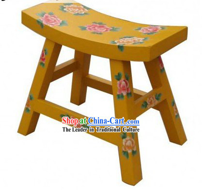 Chinese Tibetan Natural Wood Bar Chair