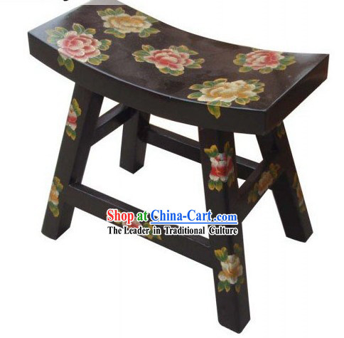 Chinese Tibetan Natural Wood Bar Chair