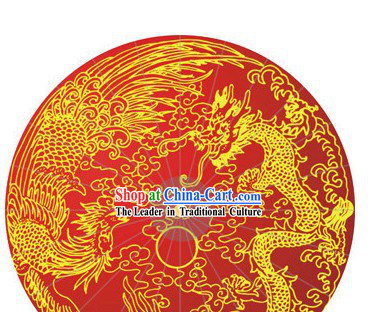 Chinese Wedding Dragon and Phoenix Umbrella