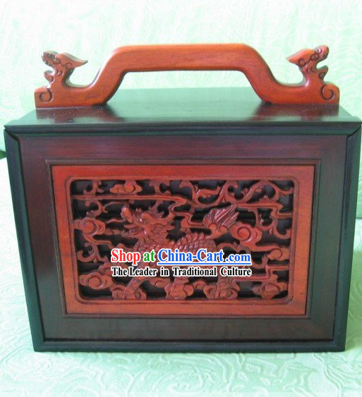 Chinese Classical Kylin Mahjong Wooden Box