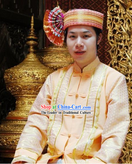 Traditional Thai Blouse Costume Complete Set for Men