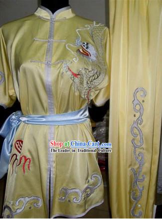 Dragon Playing Ball Silk Kung Fu Uniform