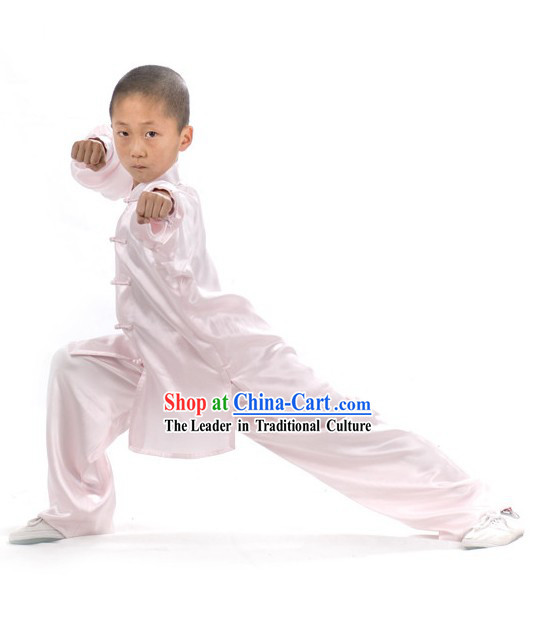 Chinese Classical White Tai Chi Uniform for Children