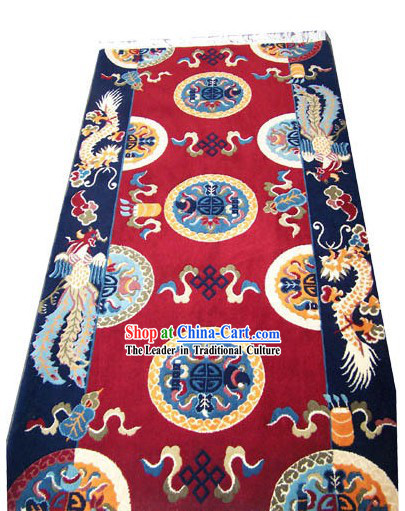 Chinese Palace Dragon Phoenix Wool Carpet