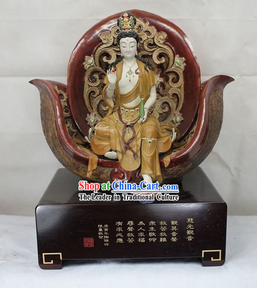 Guan Yin Shiwan Ceramics Figurine