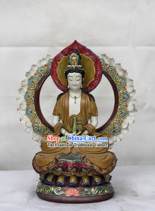 Guan Yin Shiwan Ceramics Figurine