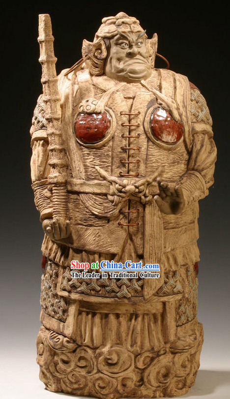 Chinese Classic Shiwan Ceramics Statue Arts Collection - Door God