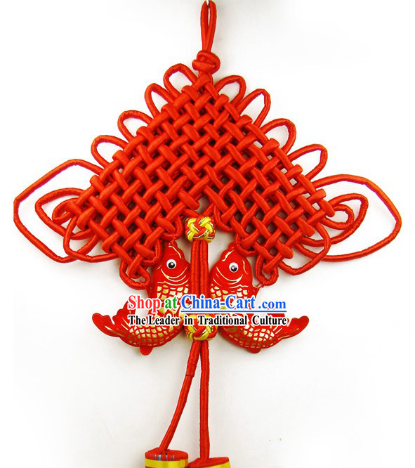 Large Traditional Red Chinese Knot