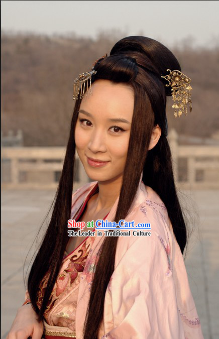 Chinese Classic Beauty Long Wig and Hair Clasp