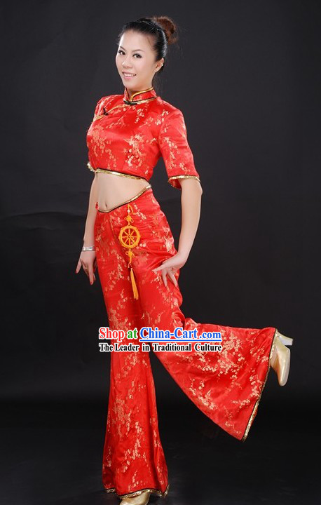 Traditional Chinese Festival Celebration Folk Dance Costume for Women