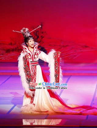 Ancient Beauty Zhao Jun Costumes and Headpiece Complete Set