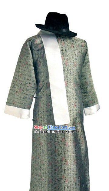 Min Guo Period Male Dress and Hat Set