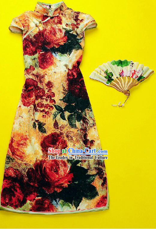 Minguo Period Old Shanghai Silk Qipao for Women