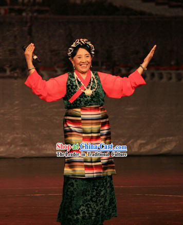 Chinese Tibetan Women Clothing Complete Set