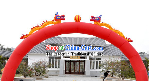 Double Dragons Playing Ball Chinese Wedding Inflatable Arches