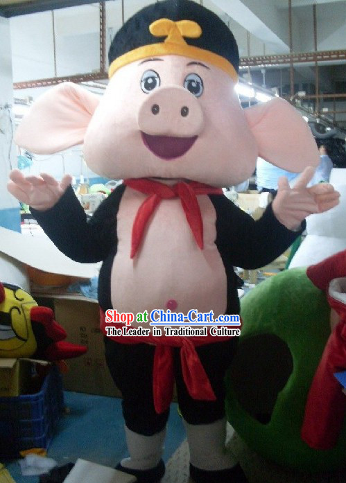 Chinese Journey to West Zhu Bajie Mascot Costumes Complete Set