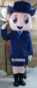 Chinese Women Policeman Mascot Costumes Complete Set