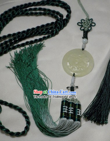 Chinese Hanfu Jade Wearing for Men's Wear