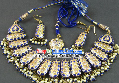Stunning Indian Necklace and Earrings Set - Wisdom