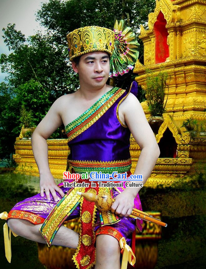 Thailand Prince Costume and Hat Complete Set