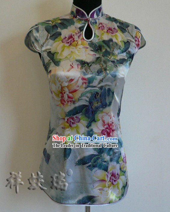 Rui Fu Xiang Silk Qipao Top for Women