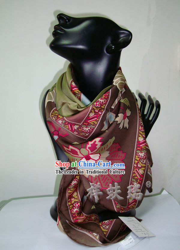 Chinese Silk Beijing Rui Fu Xiang Scarf for Women