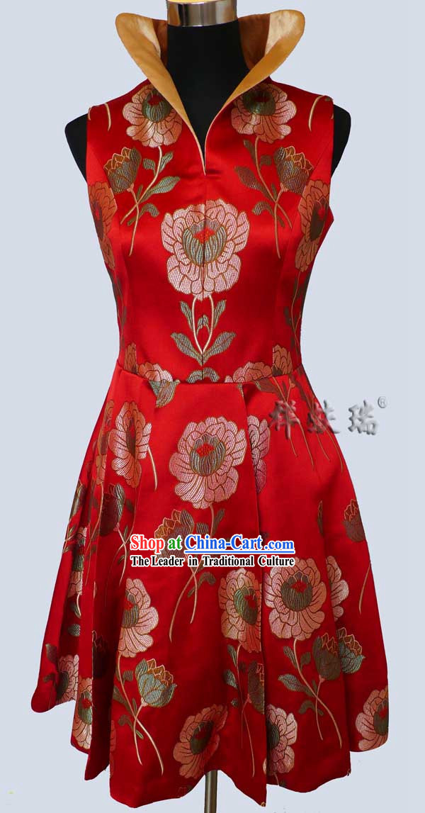 Famous Time-honored Rui Fu Xiang Silk Dragon Blouse for Women