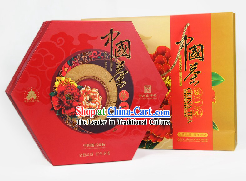 Chinese Zhang Yiyuan Longjing Tie Guanyin Red and Flower Tea Leaf in Gift Package