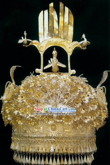 Chinese Miao Silver Large Coronet