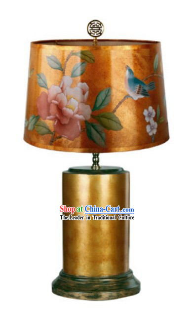 Chinese Hand Painted Silk Palace Reading Lamp Lampshade