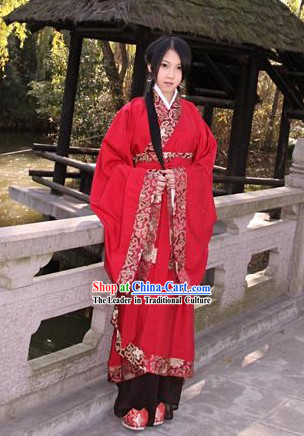 Ancient Chinese Women Wedding Dress Complete Set