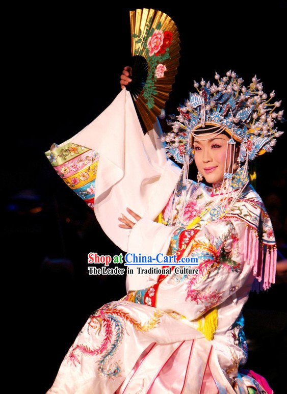 Chinese Opera Stage Performance Empress Costumes and Coronet Set