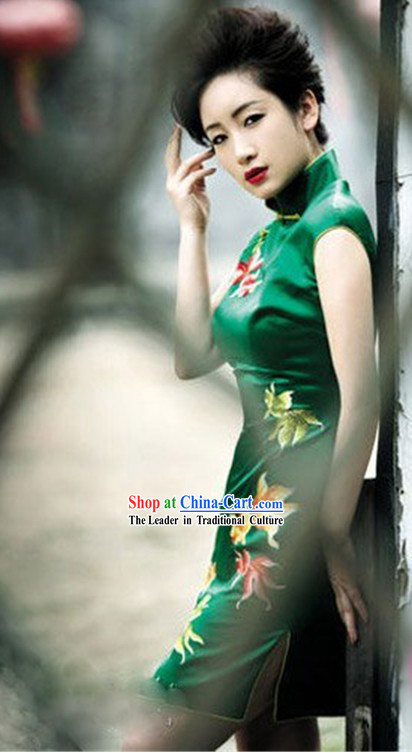 Custom Made Chinese Silk Qipao Cheongsam