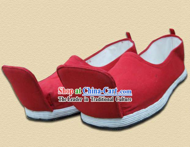 Traditional Chinese Red Shoes for Men