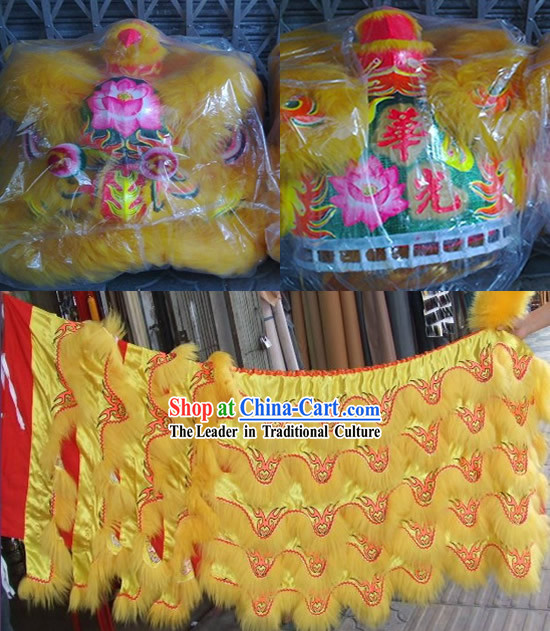 Unique Design Supreme Lotus Lion Dancing Costume Complete Set