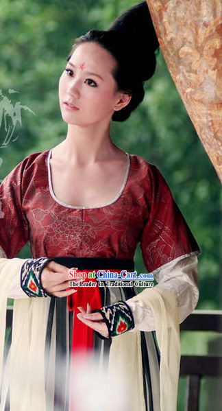 Ancient Chinese Tang Dynasty Princess Clothing Complete Set