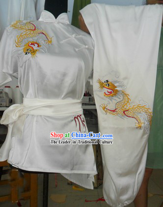 Chinese Silk Dragon Martial Arts Uniform for Women