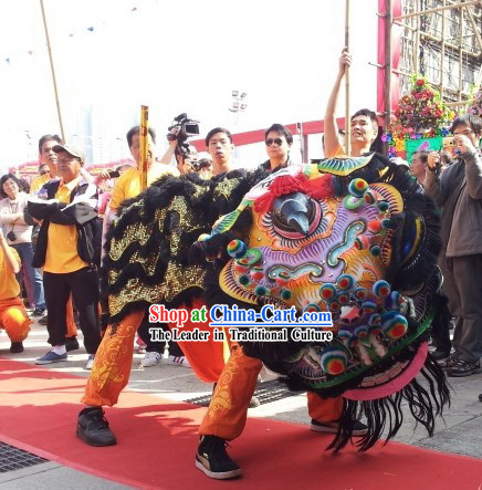 Ancient Style FUT SAN Southern Lion Dance Costumes Complete Set