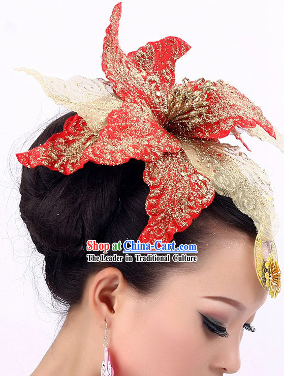 Chinese Folk Dance Costume Headpiece