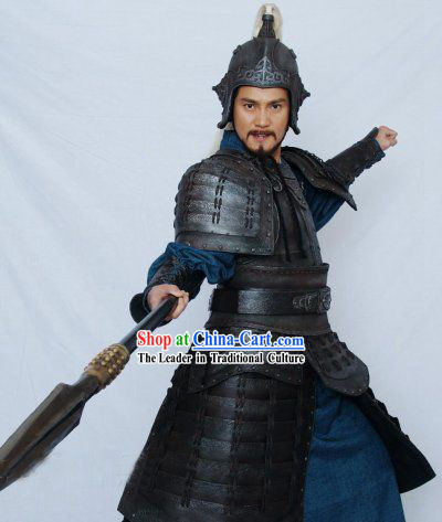 Yue Fei General Chinese Song Dynasty Costumes and Helmet Complete Set