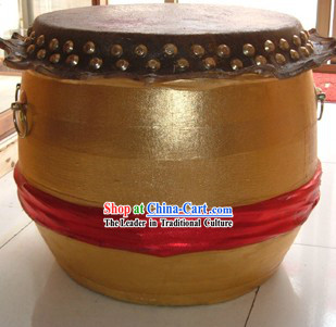 Festival Celebration Golden Drum and Drumstick Set