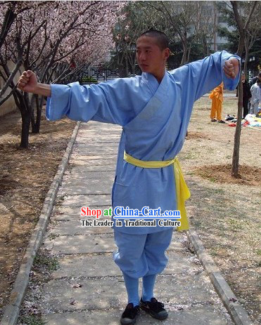 Traditional Chinese Henan Shaolin Martial Arts Monk Uniform for Men