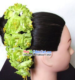 Traditional Thailand Green Flower Hair Accessories