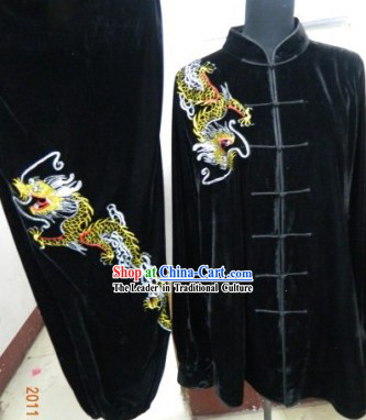 Black Dragon Sport Kung Fu Tournament Fighting Uniform for Men