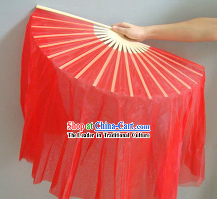 Transparent Red Dancing Fan